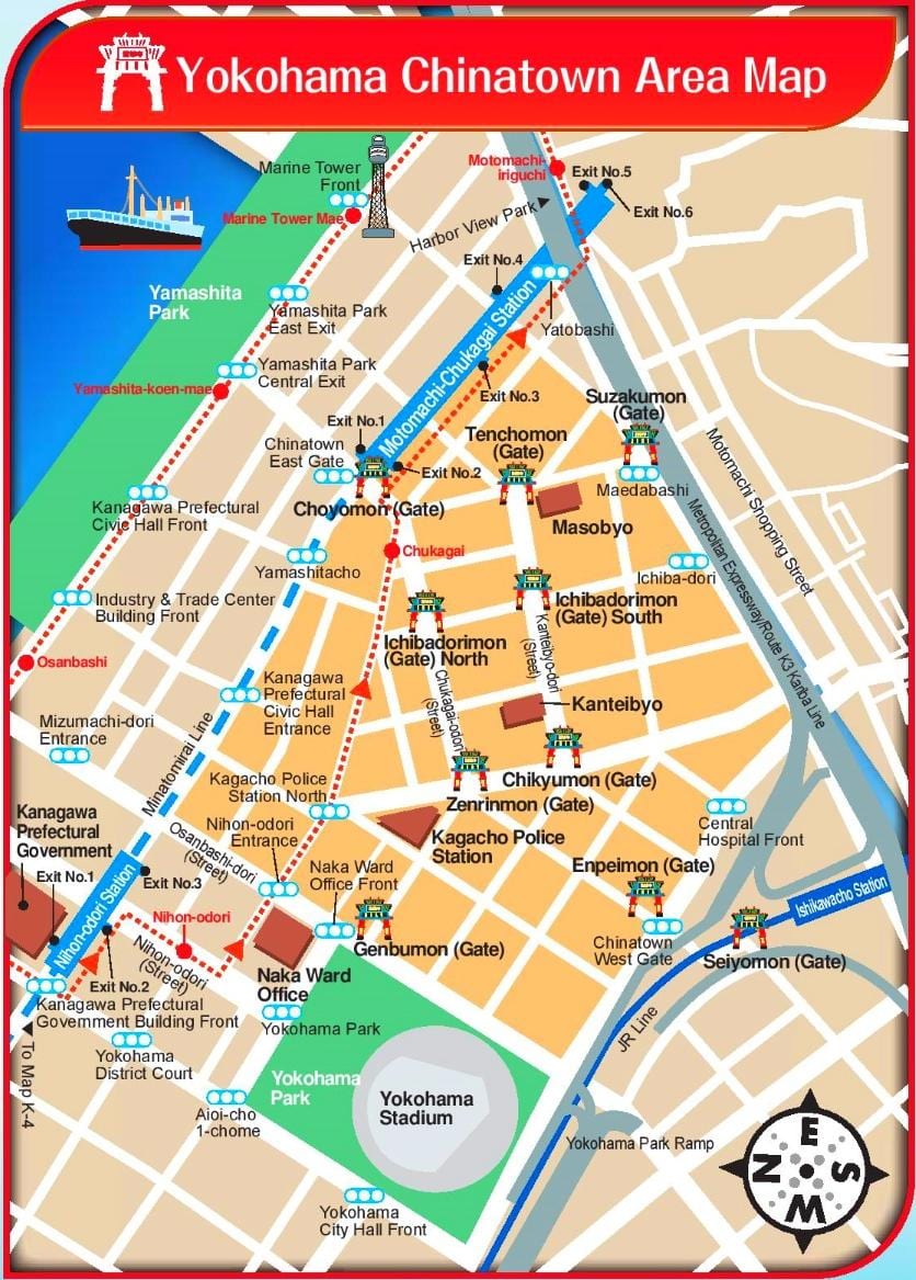 térkép Yokohama, Tokió