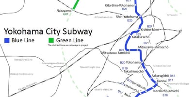 Yokohama metró térkép