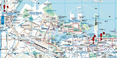 Yokohama séta térkép